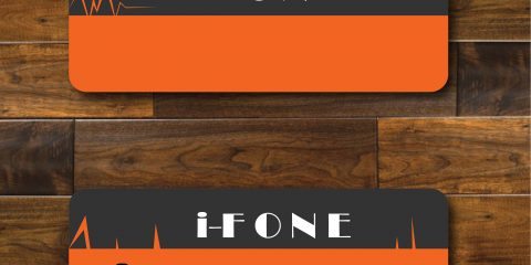 Business Card With Orange and Black Combination Vector 27
