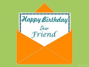 Happy Birthday Dear Friend Greeting 14