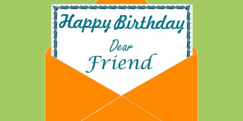 Happy Birthday Dear Friend Greeting 27