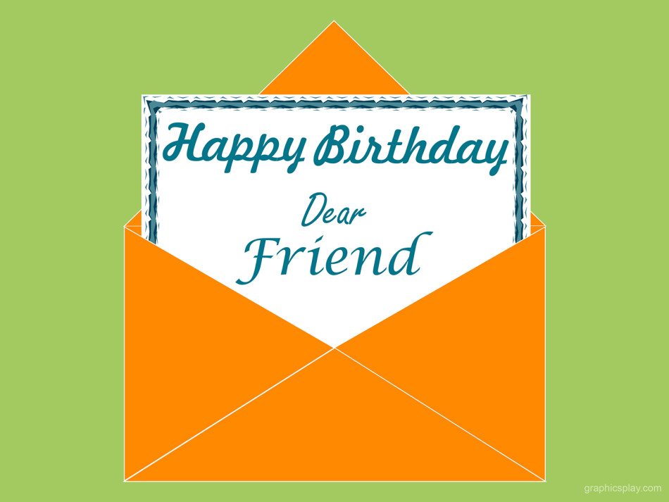 Happy Birthday Dear Friend Greeting 1