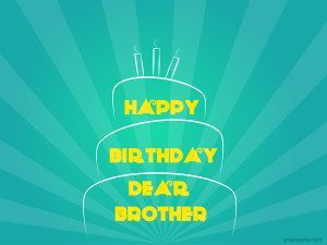 Happy Birthday Brother Simple Greeting 12