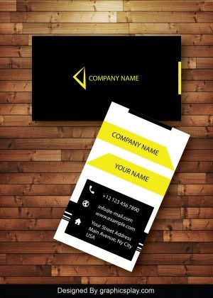 Vertical Business Card Design Vector Template- ID 1742 8
