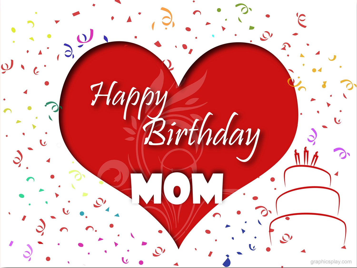 Happy Birthday Mom Greeting With Love GraphicsPlay