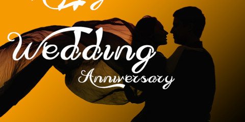 Happy Wedding Anniversary Greeting with Couple 13