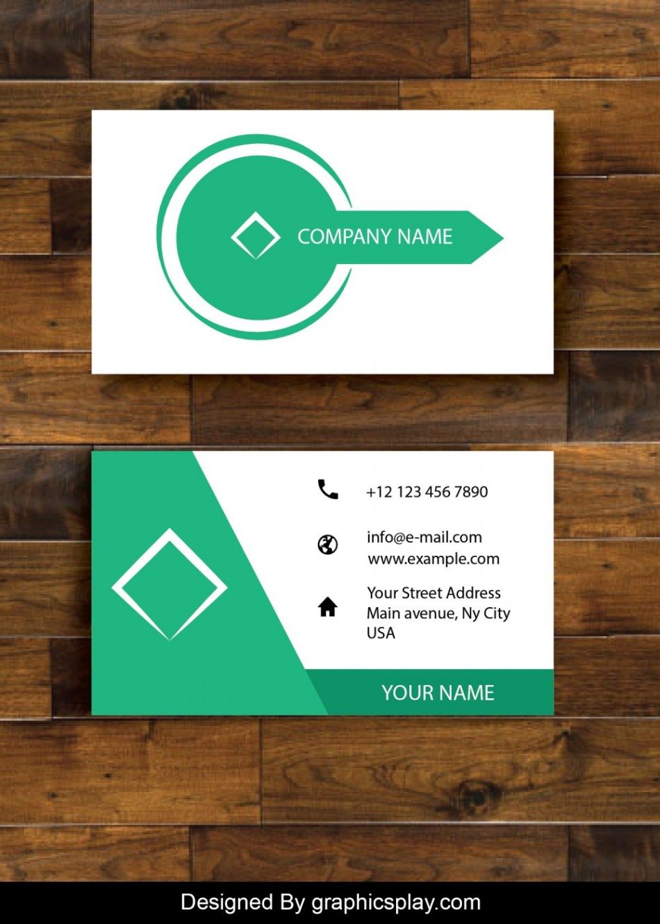 Business Card Design Vector Template - ID 1690 1