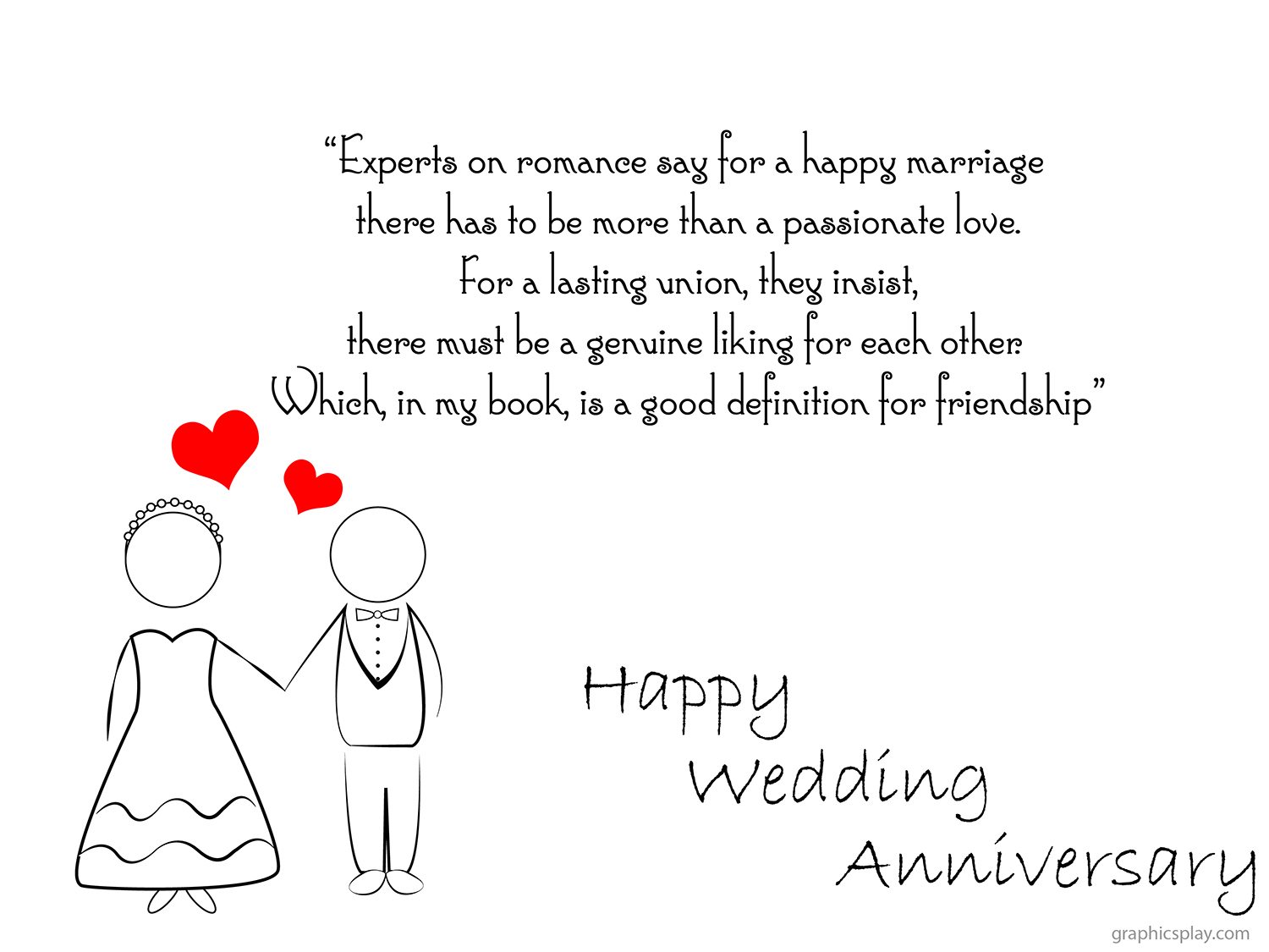 Happy Wedding  Anniversary  Greeting With Quotes GraphicsPlay