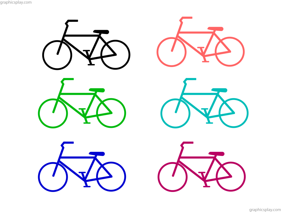 Simple Bicycle PNG and Vector 1