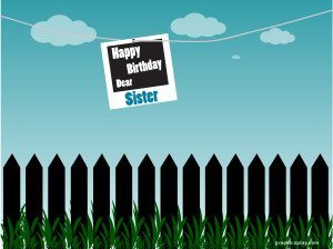 Happy Birthday Dear Sister Greeting 8