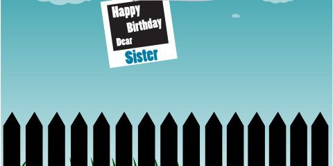 Happy Birthday Dear Sister Greeting 16
