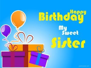 Happy Birthday Sweet Sister Greeting 18