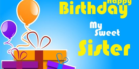 Happy Birthday Sweet Sister Greeting 34
