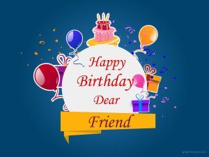 Happy Birthday Dear Friend Greeting 16
