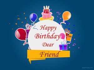 Happy Birthday Dear Friend Greeting 16