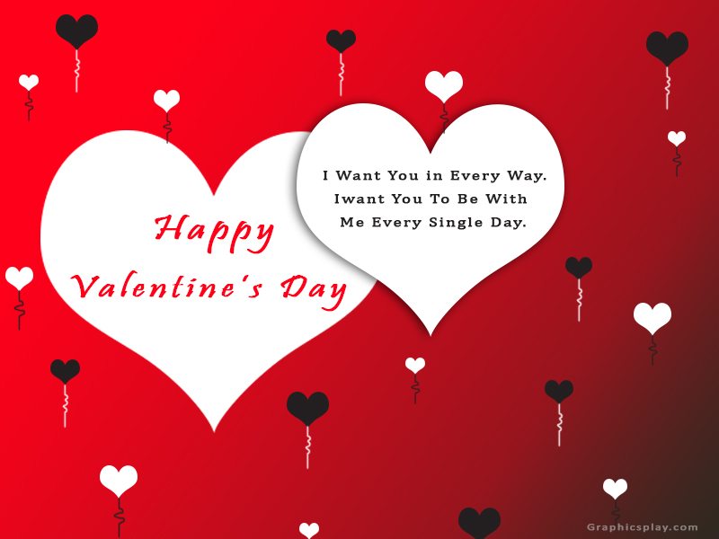Valentines Day Greeting With Quotes - GraphicsPlay