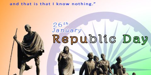 Indian Republic Day Greeting With 24